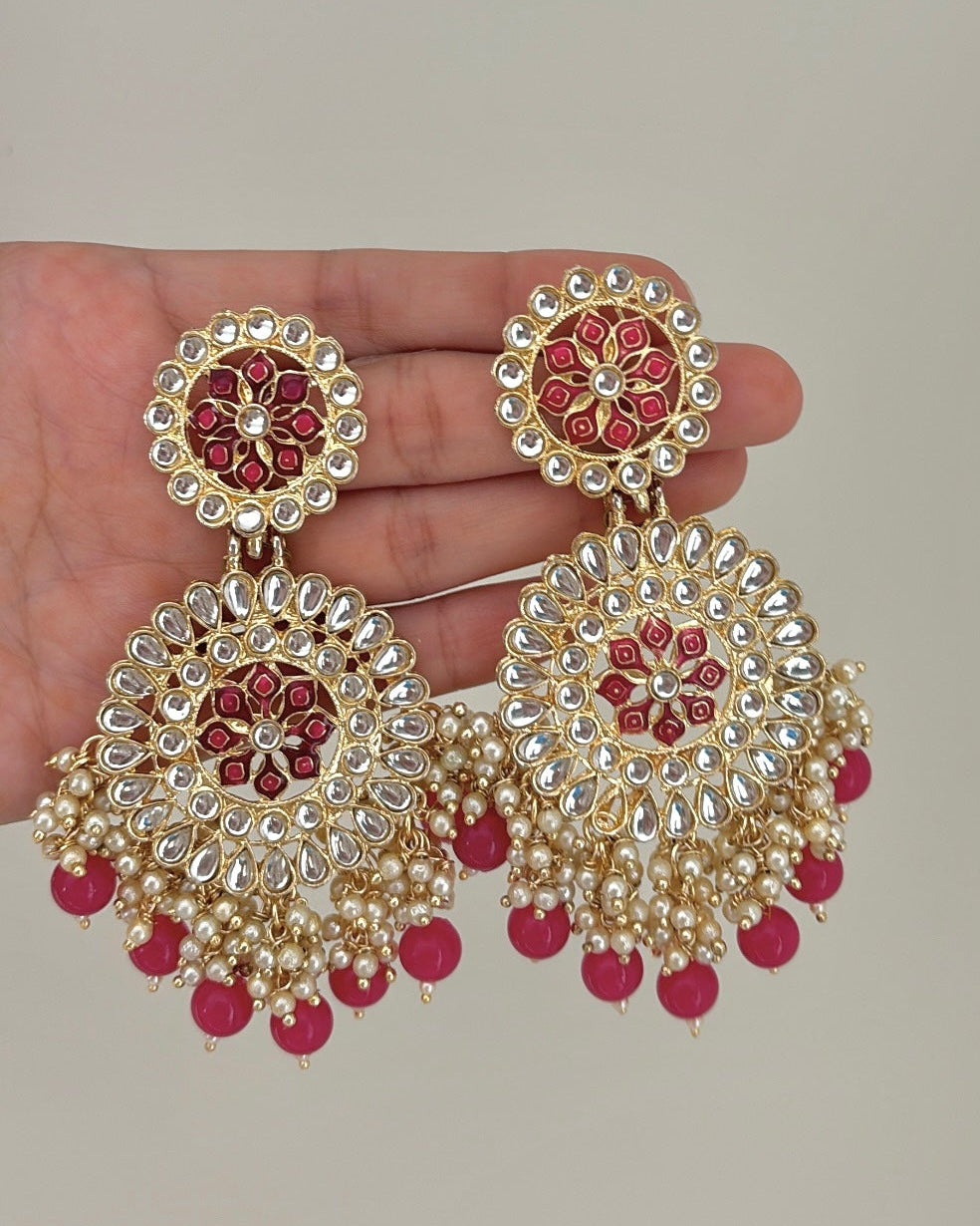 Kira Earrings | Hot Pink