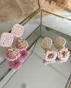 Falak Earrings | Baby Pink & Pink