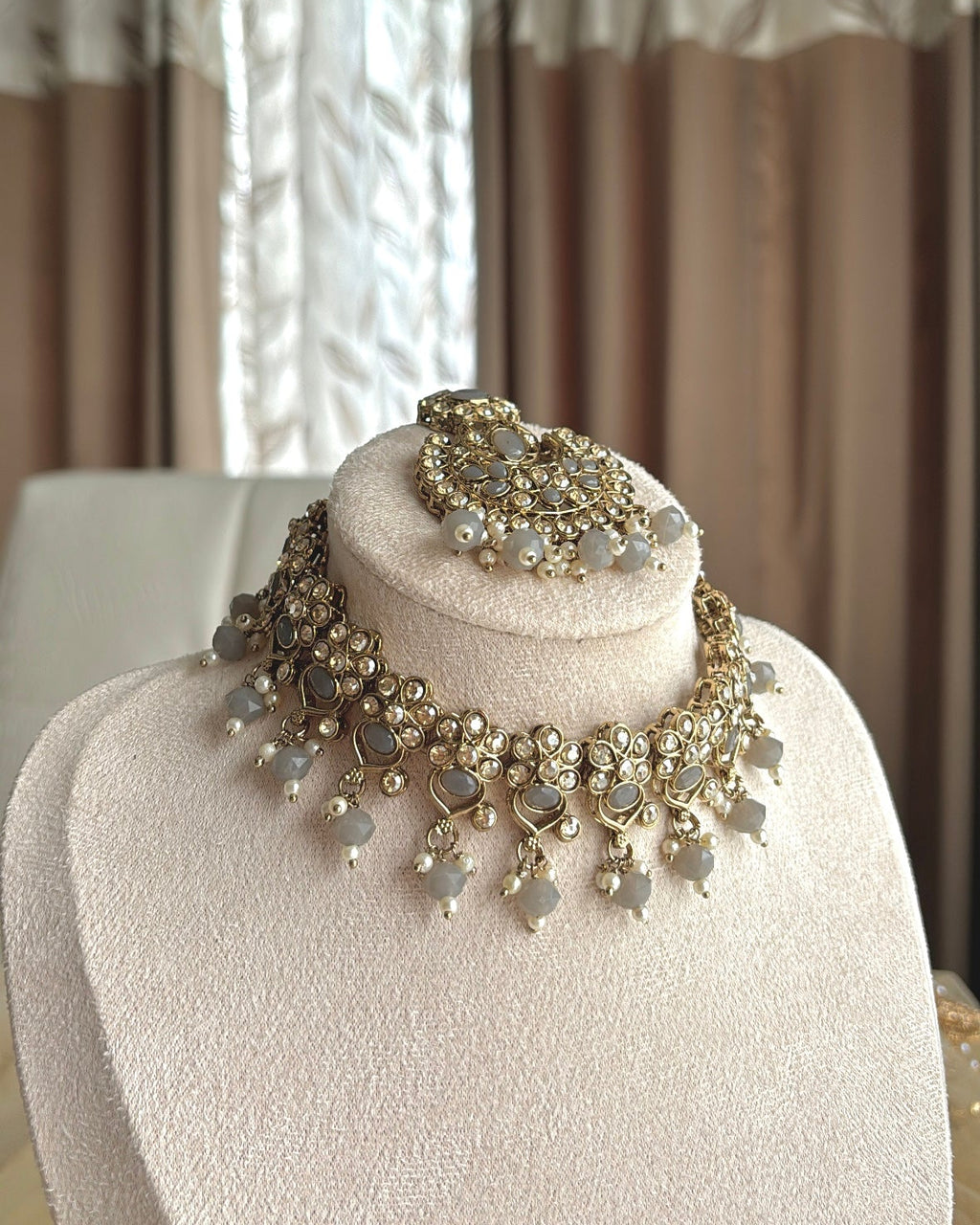 Kiri Necklace Set | Grey