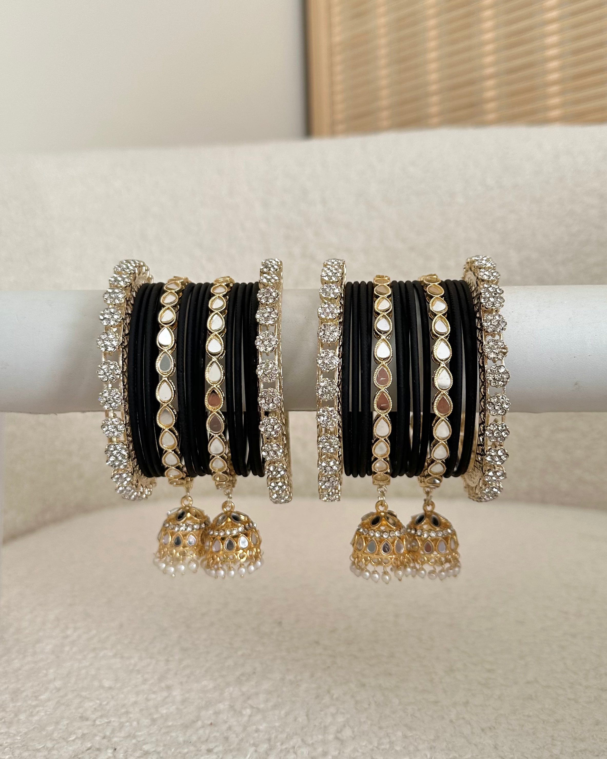 Dhami Bangle Set | Black
