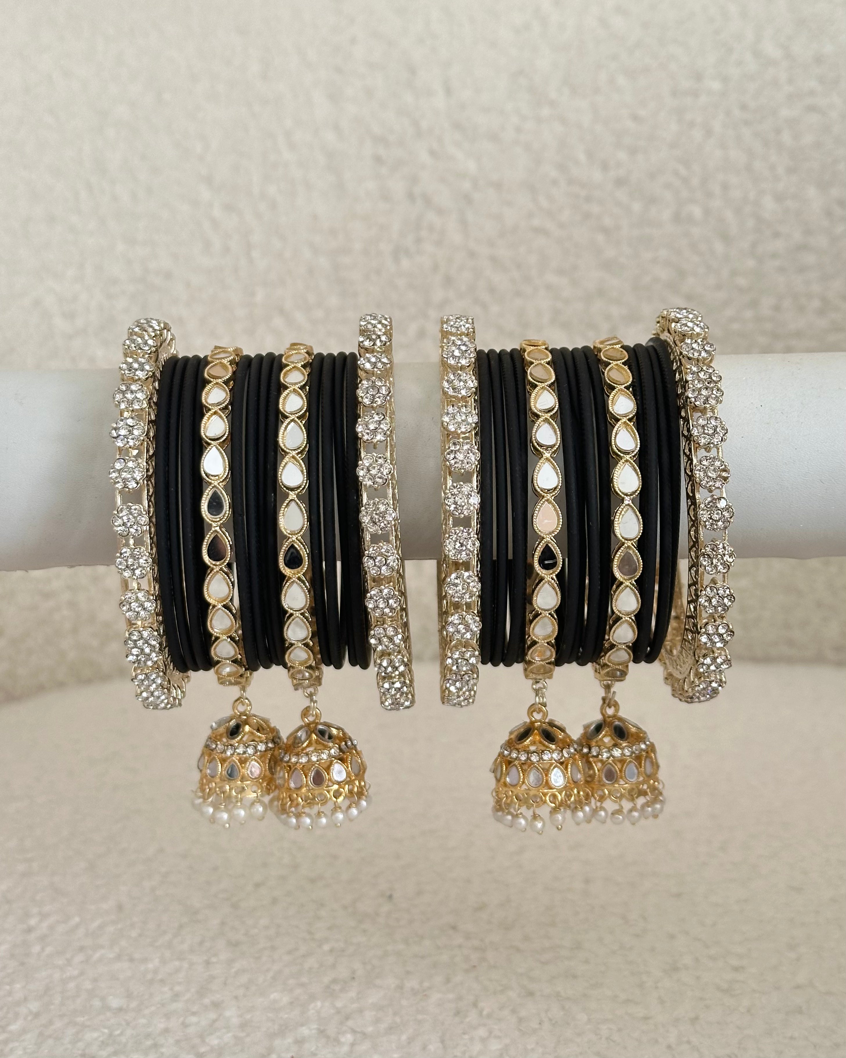 Dhami Bangle Set | Black