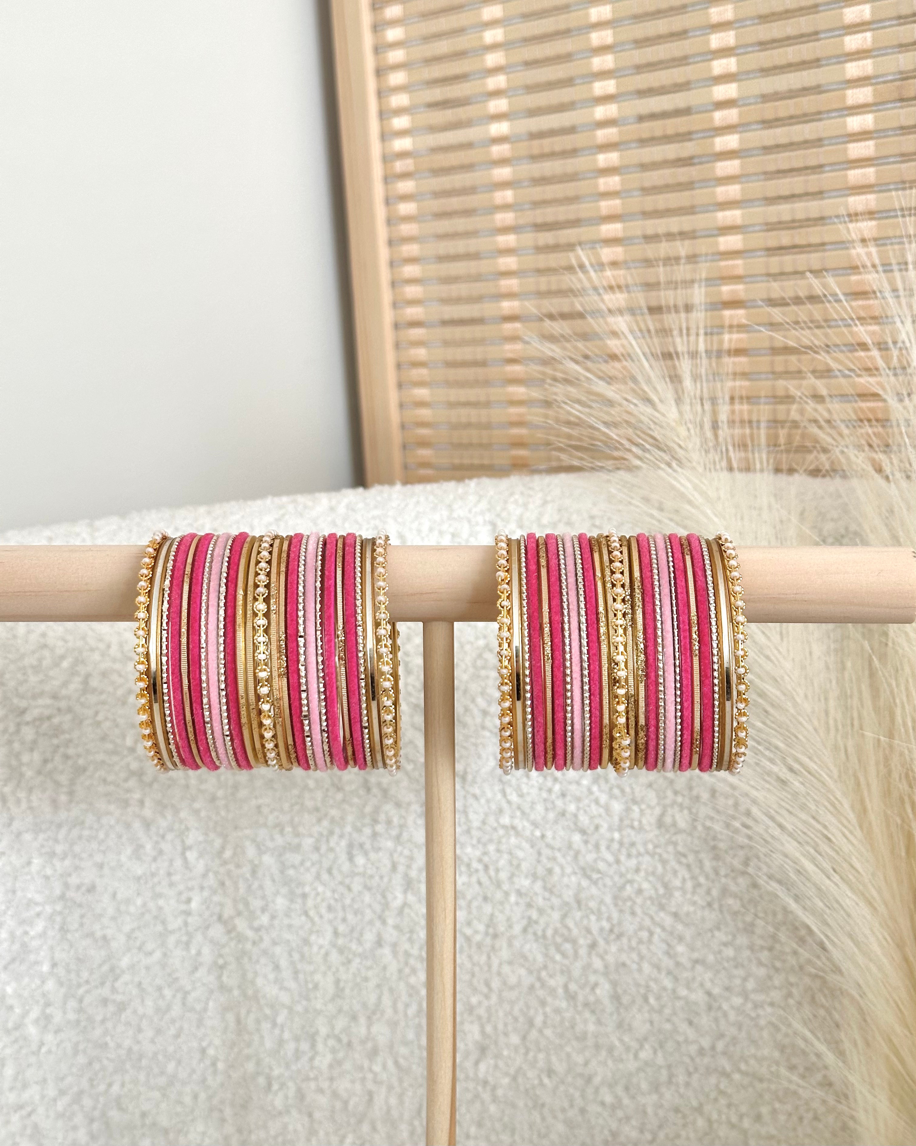 Meera Bangles Set | Pink