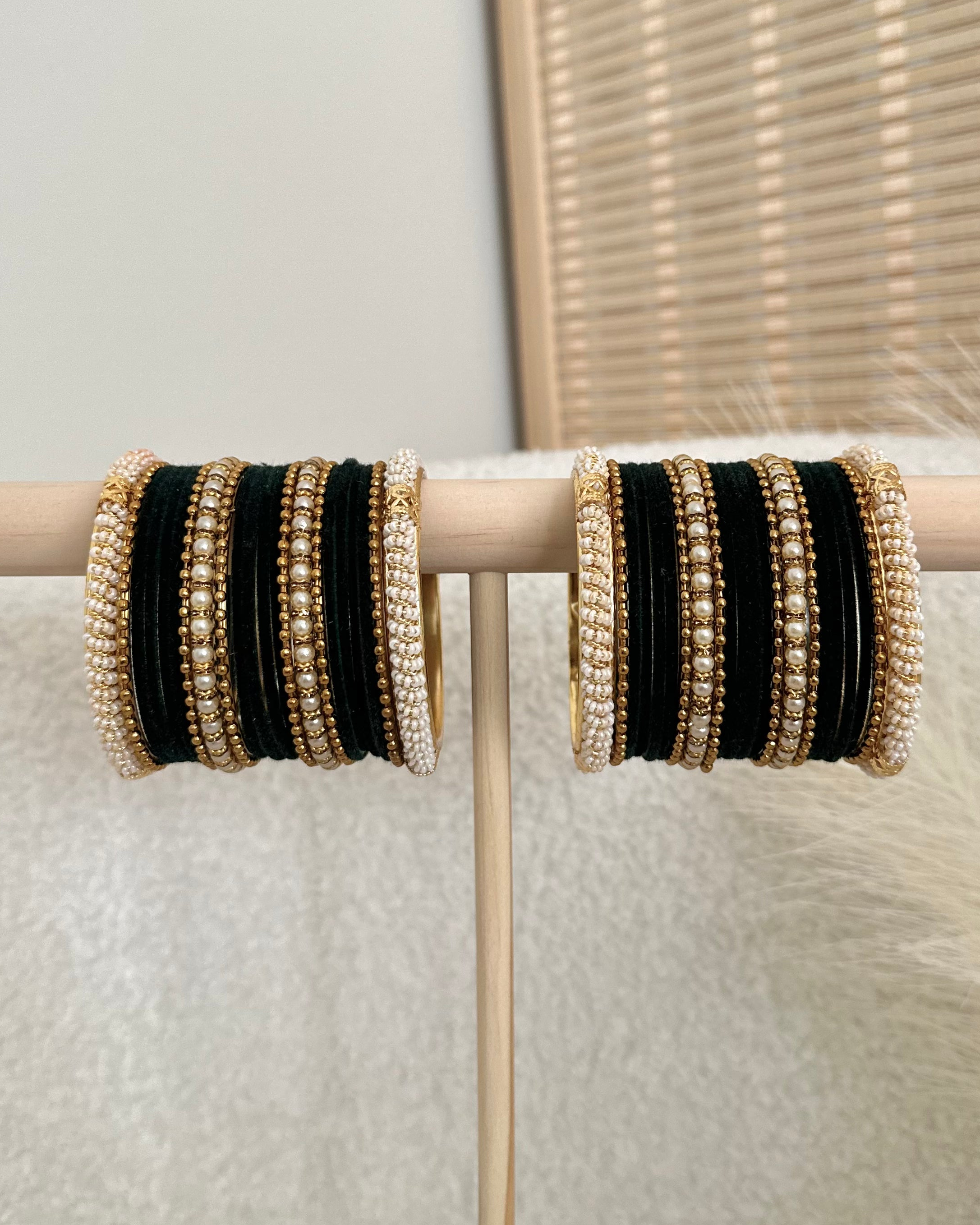 Aisha Bangles | Forest Green