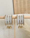 Dhami Bangles Set | White