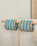Mena Bangle Set | Blue