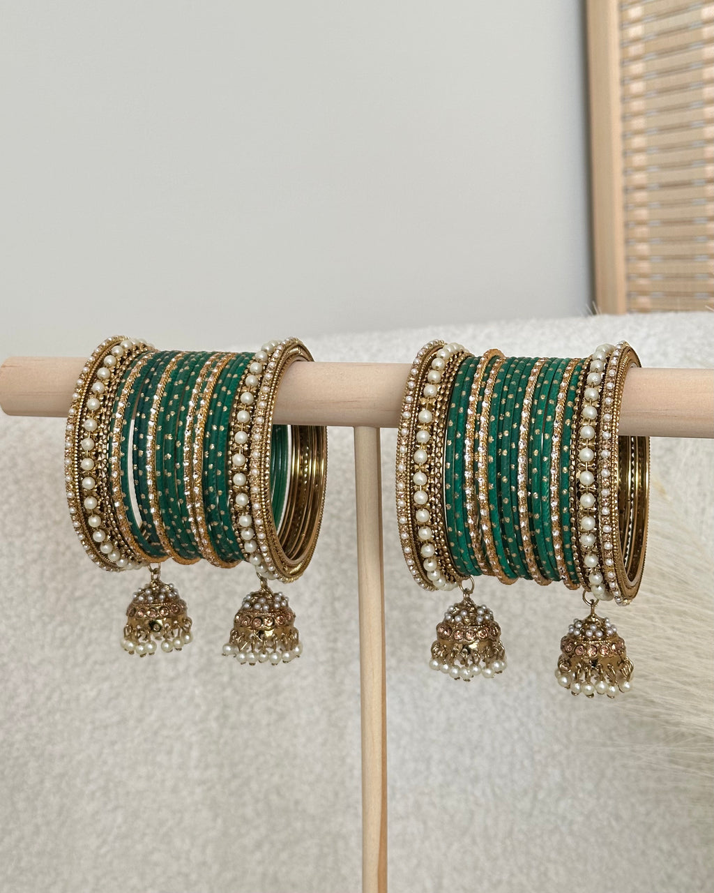 Inaya Bangles Set | Emerald Green