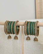 Inaya Bangles Set | Emerald Green