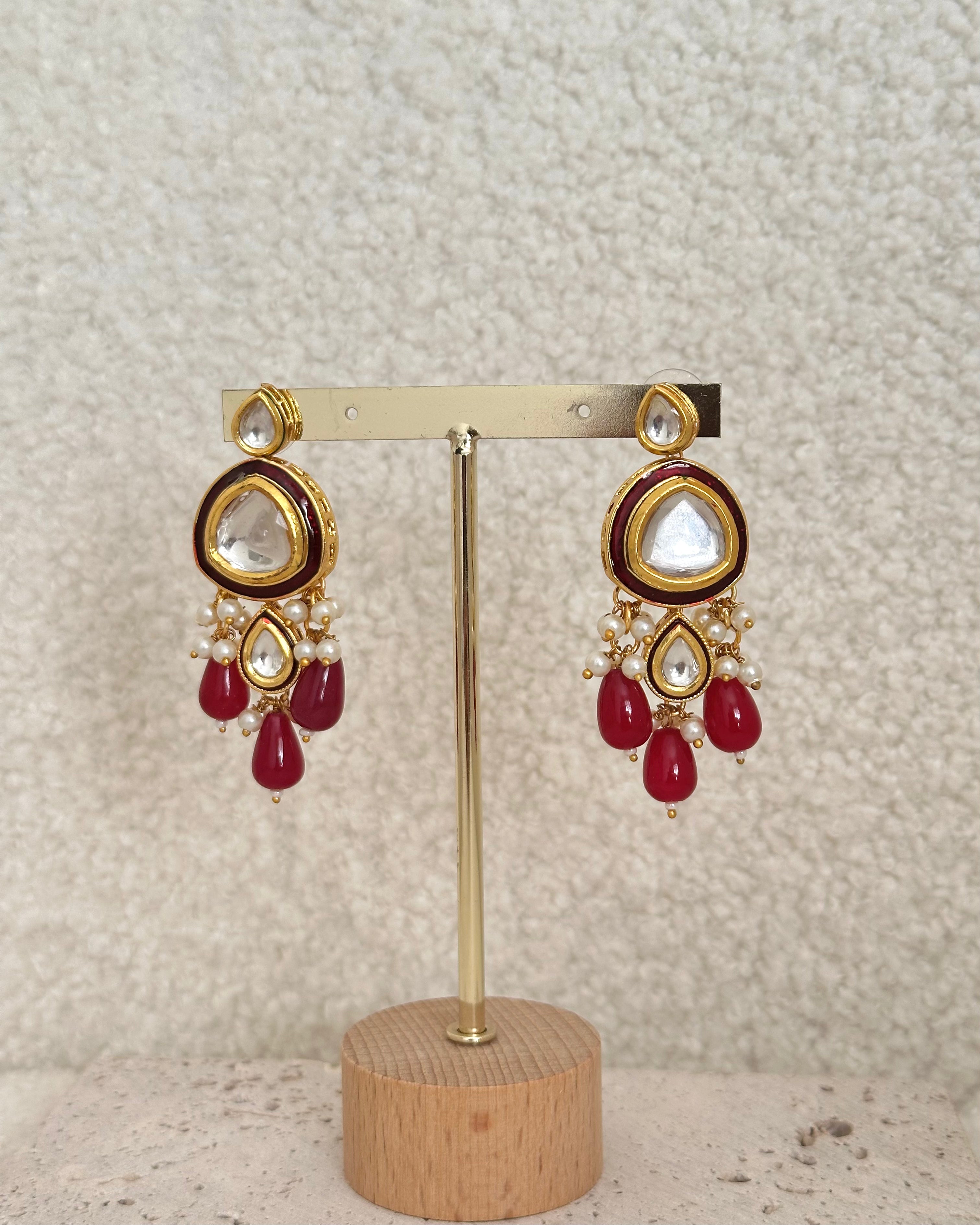 Ameera Choker Set | Maroon