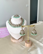 Siya Necklace Set | Mint Green