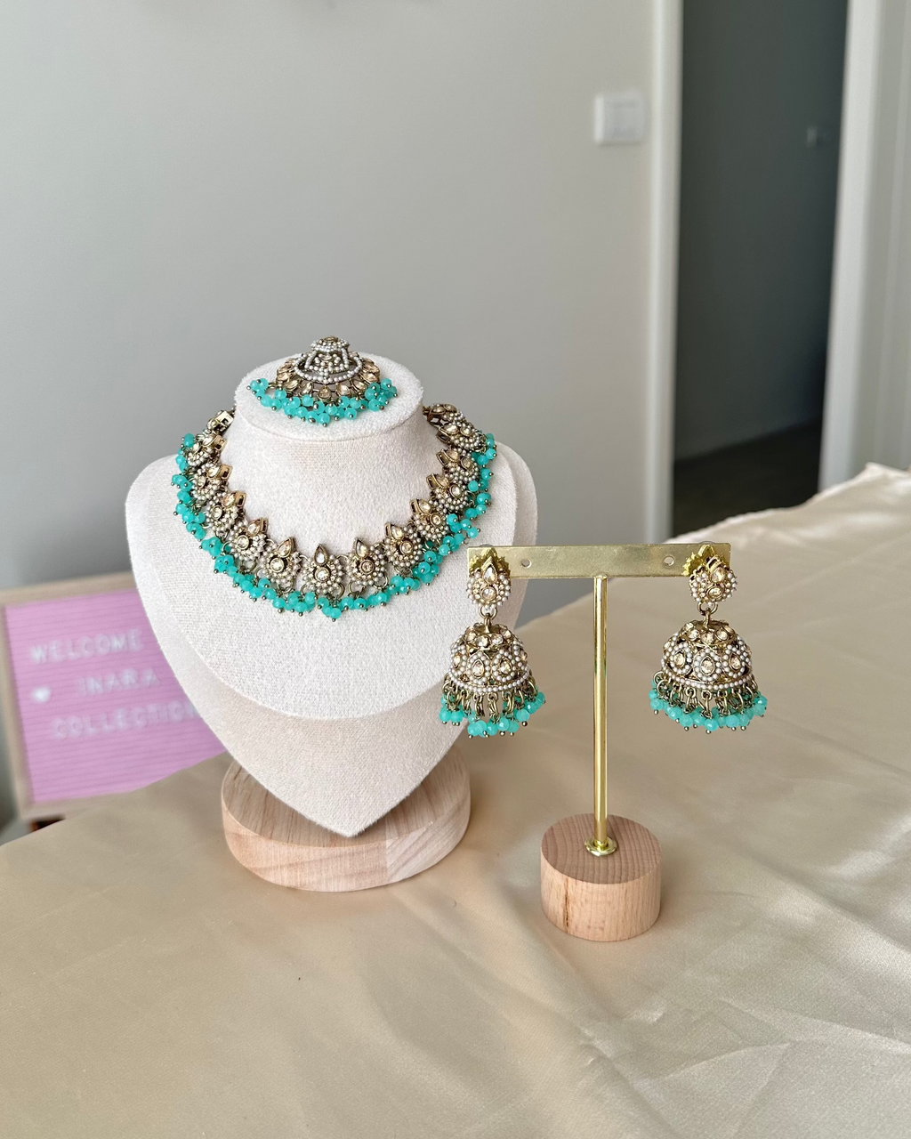 Siya Necklace Set | Blue