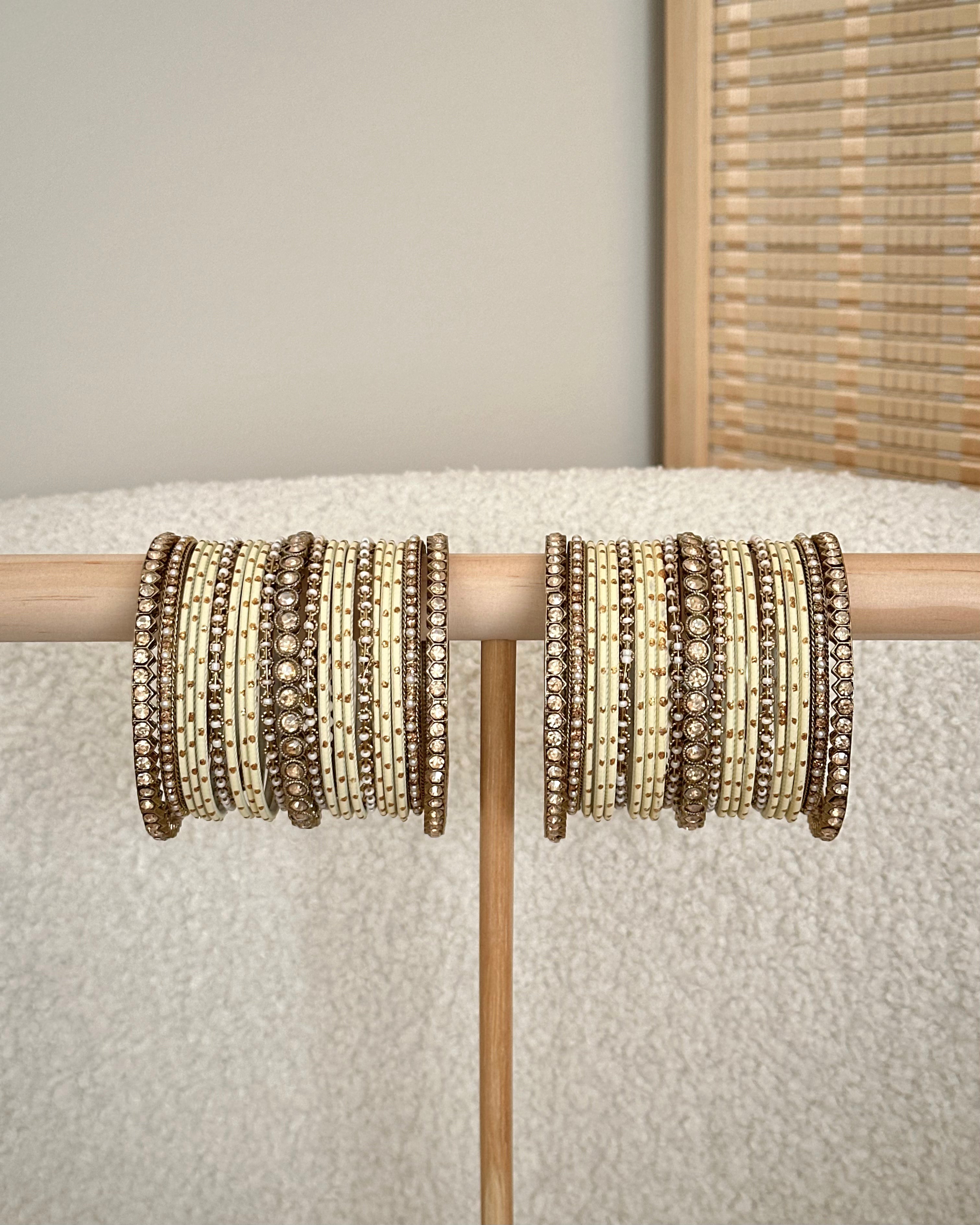 Iyla Bangles Set | Cream