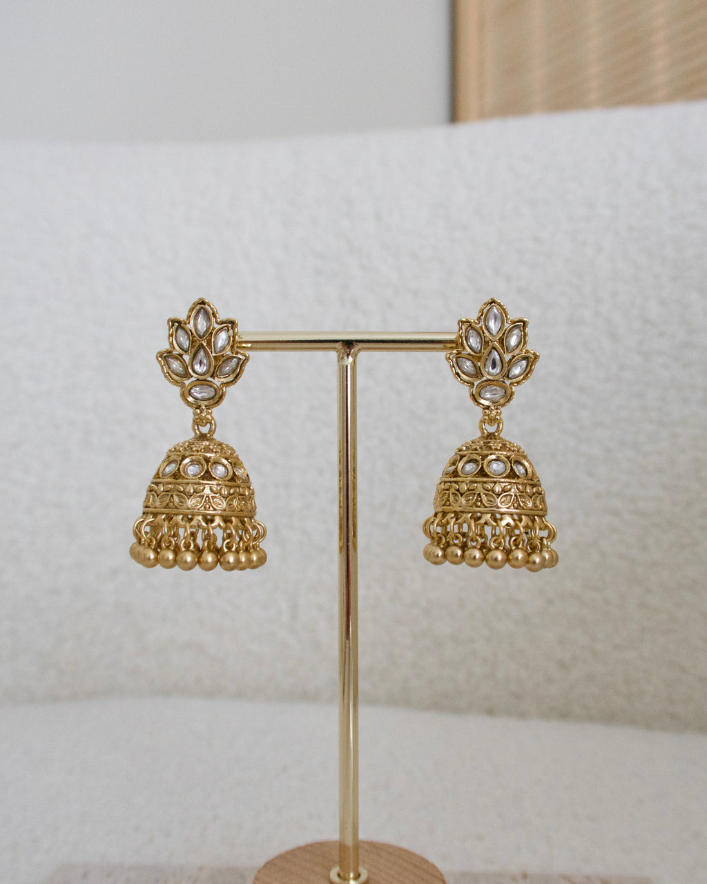 Antique Gold Plated Jhumkis