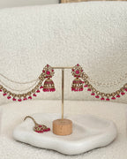 Riya Earrings | Hot Pink