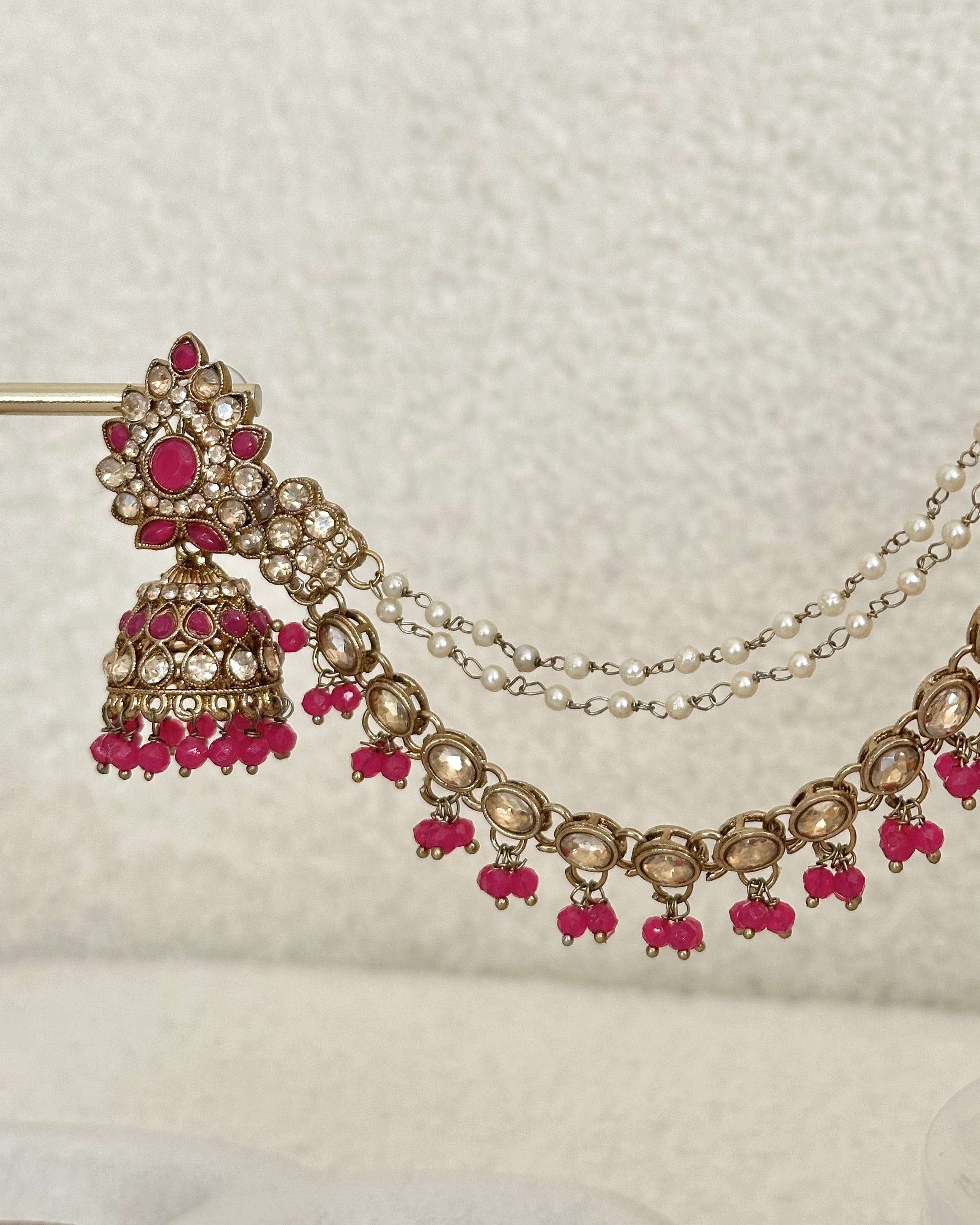 Riya Earrings | Hot Pink