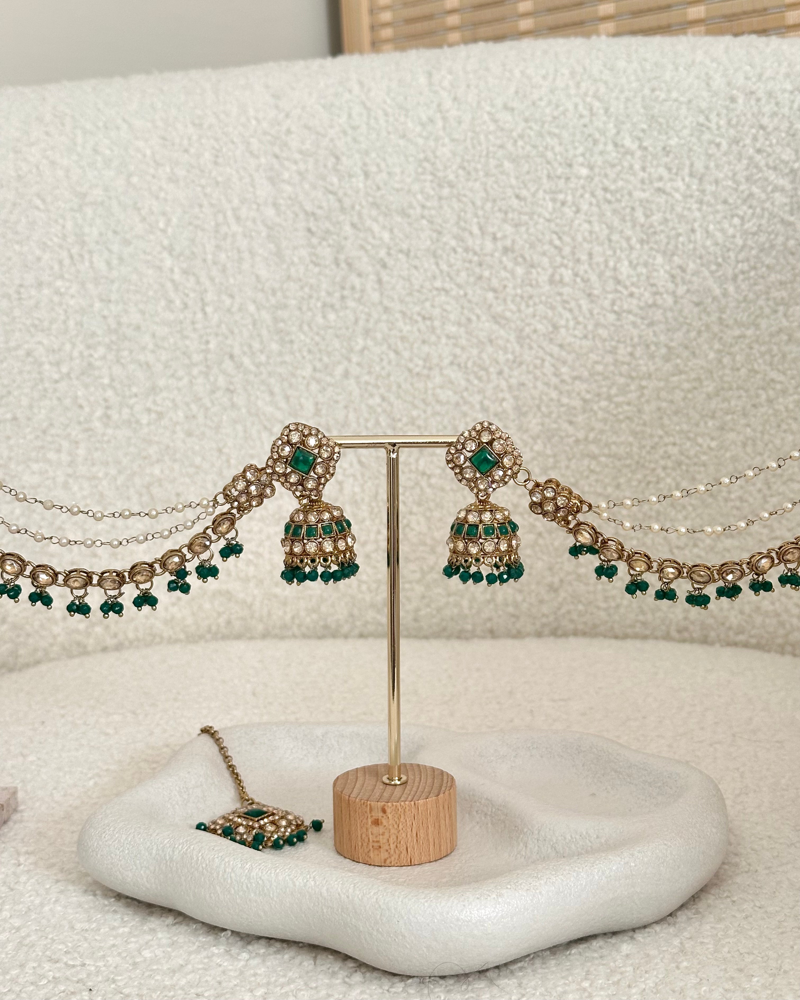 Ridhi Earrings | Green