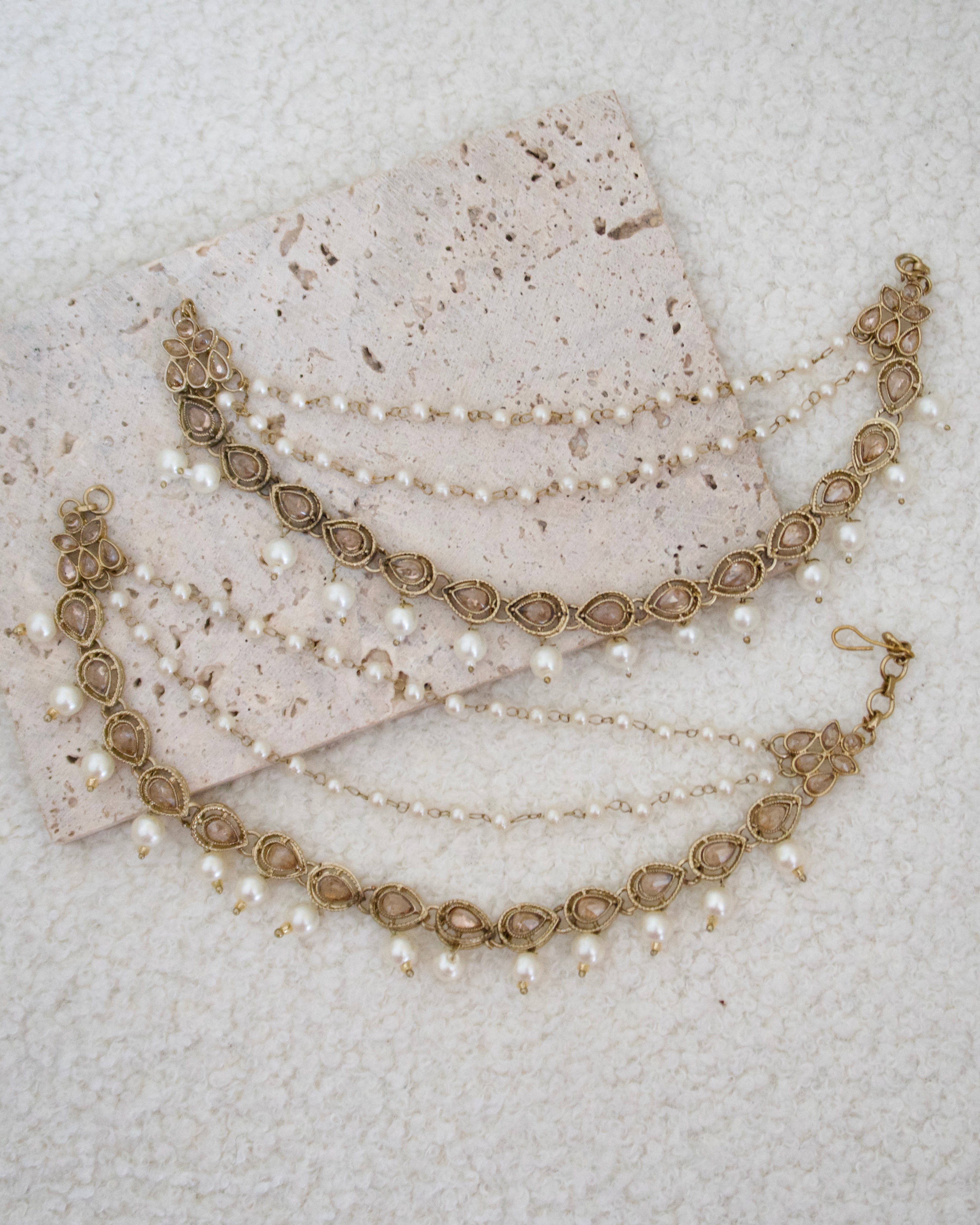 Polki Ear Chains