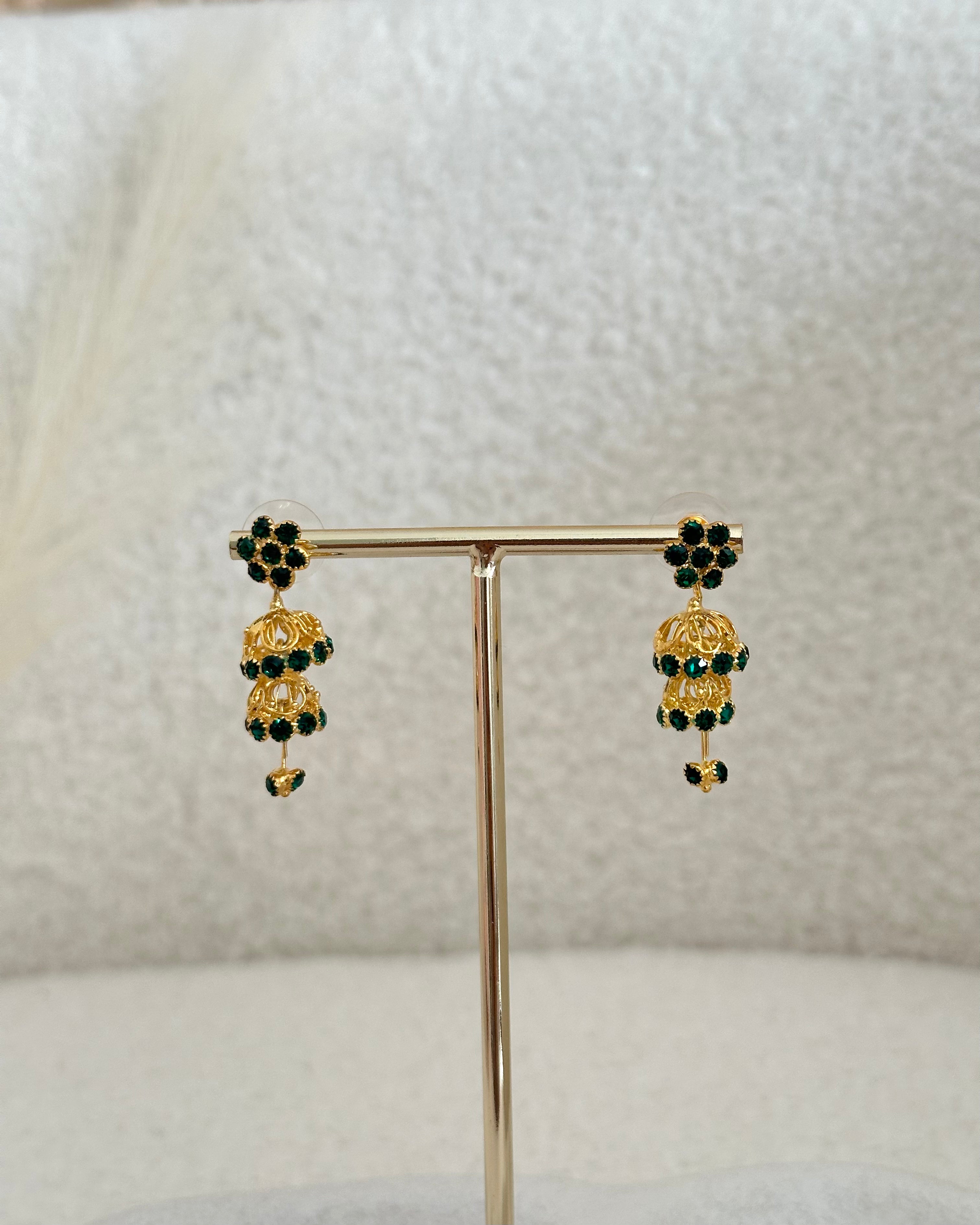 Sahira Jhumki | Emerald Green