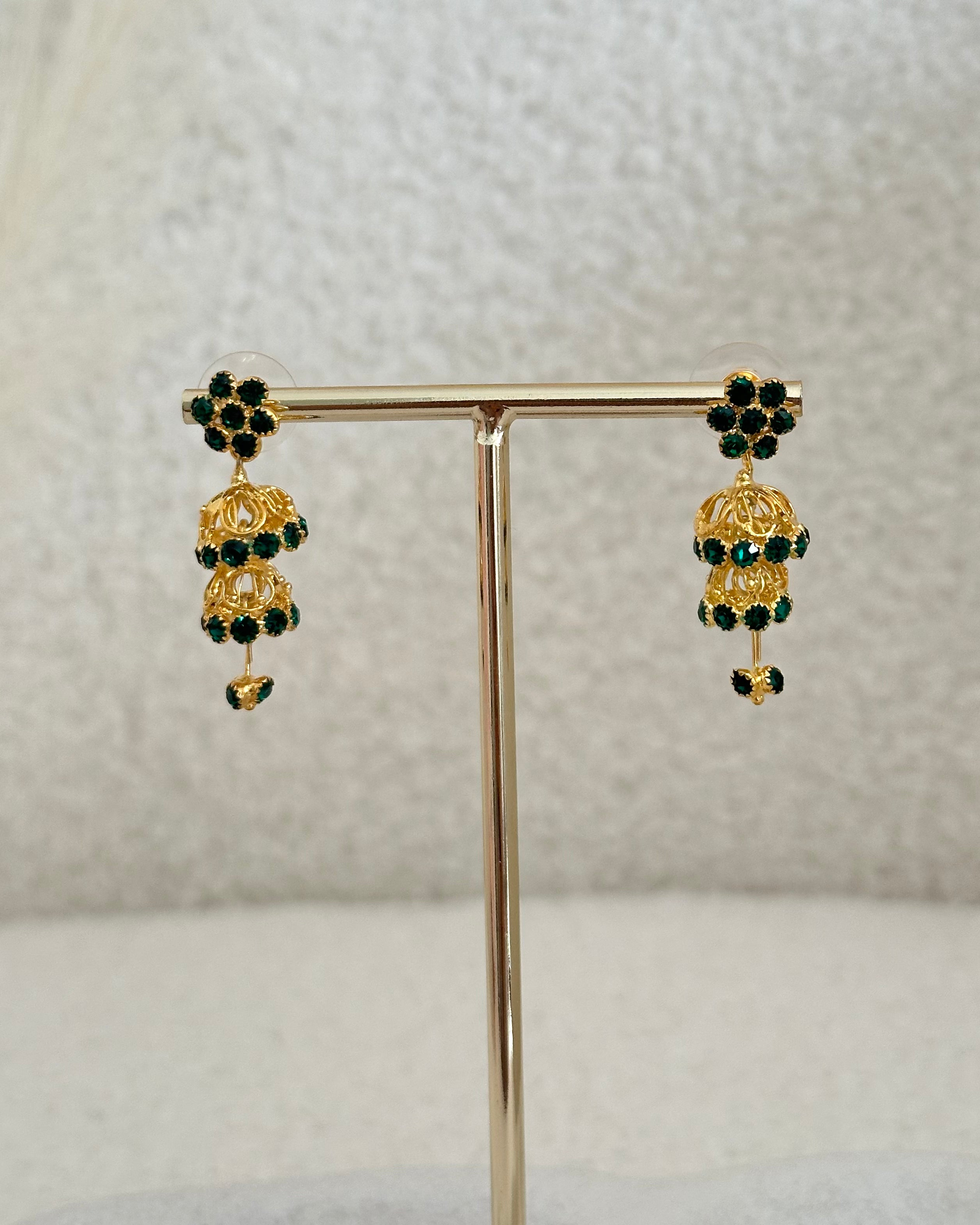 Sahira Jhumki | Emerald Green
