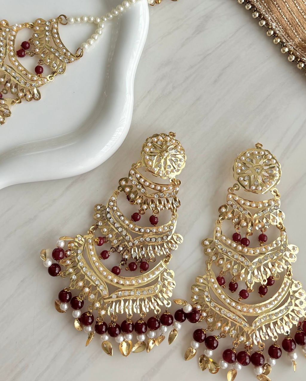 Meher Tikka Set | Maroon