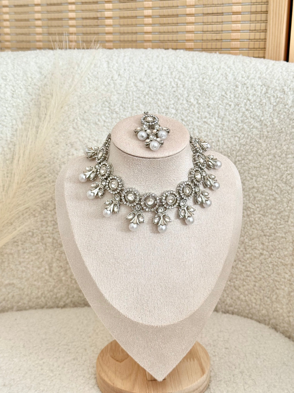 Sahar Necklace Set | Silver