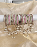Inayat Bangles Set | Pink & Mint