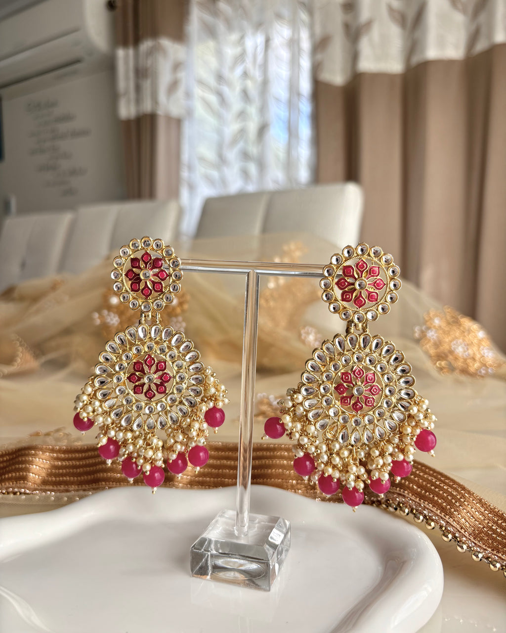 Kira Earrings | Hot Pink