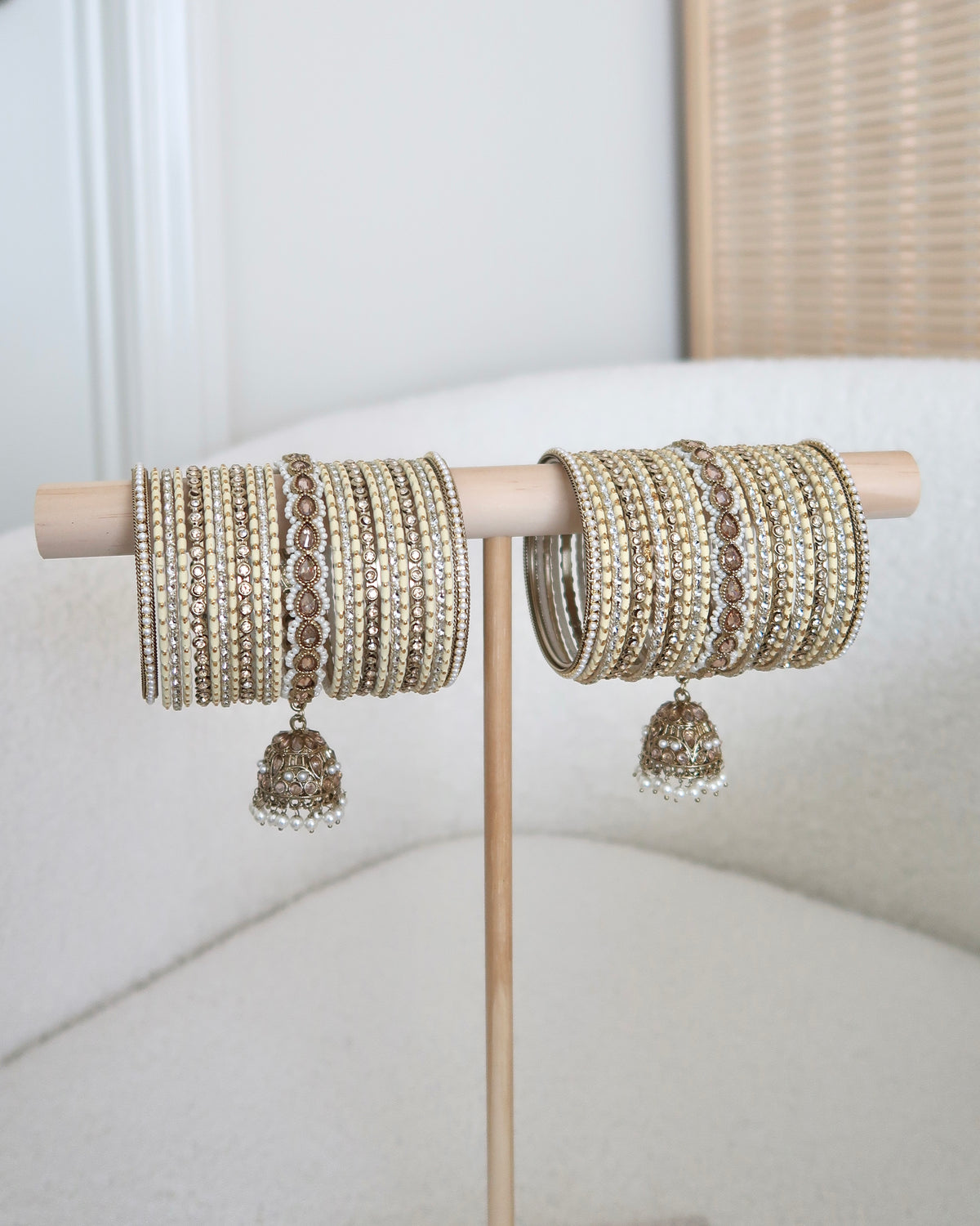 Nyra Bangles Set | Cream