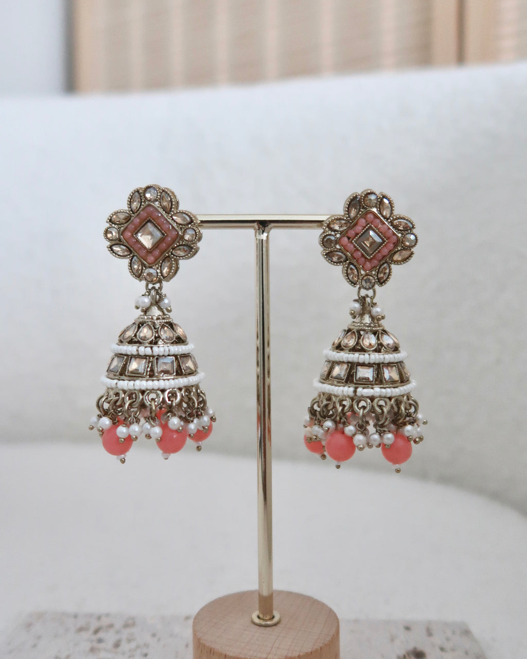 Samar Necklace Set | Peach