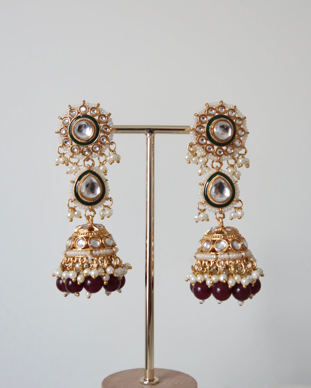 Meera Necklace Set | Maroon