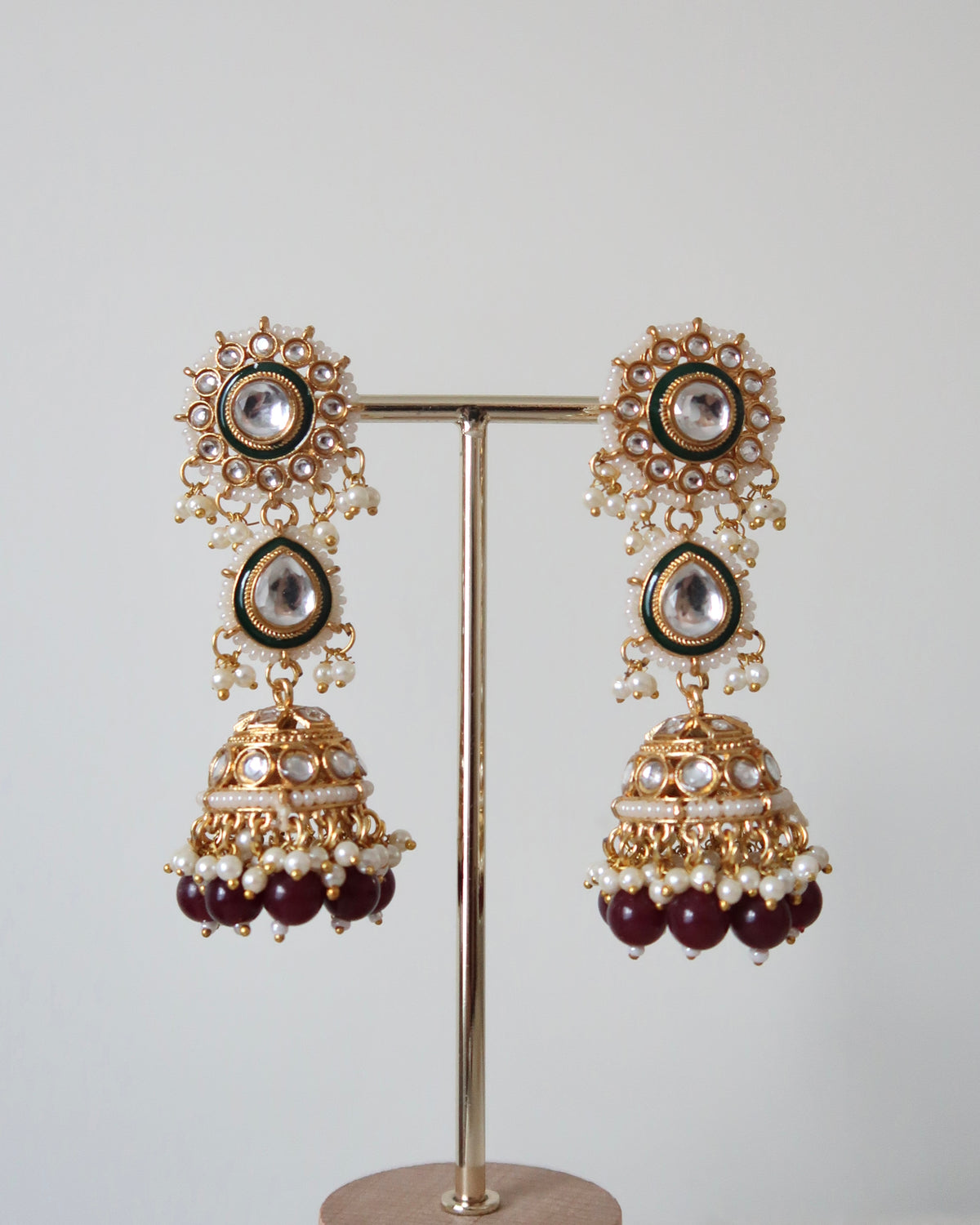 Meera Necklace Set | Maroon
