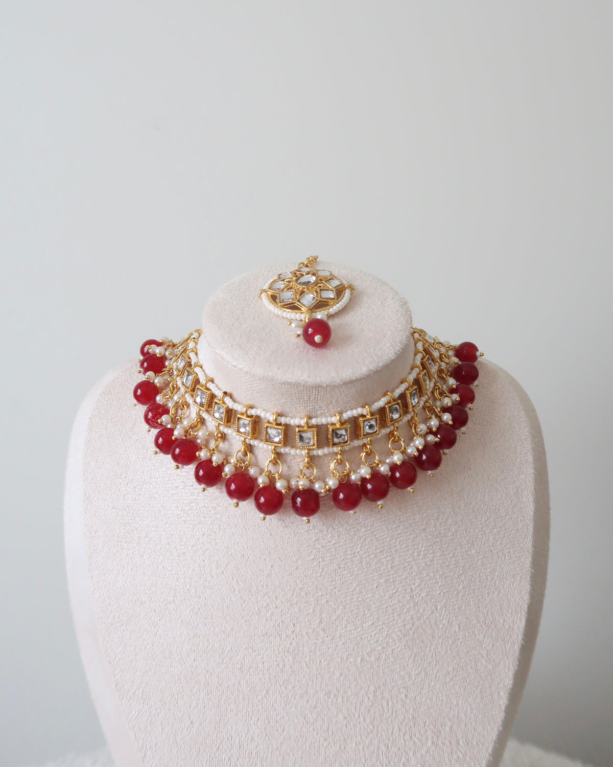 Nania Choker Set | Maroon