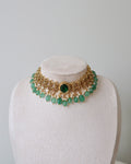 Saira Choker Set | Green