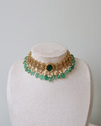 Saira Choker Set | Green