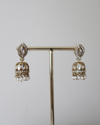 Afsana Jhumkis | White