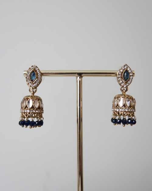Afsana Jhumkis | Navy Blue