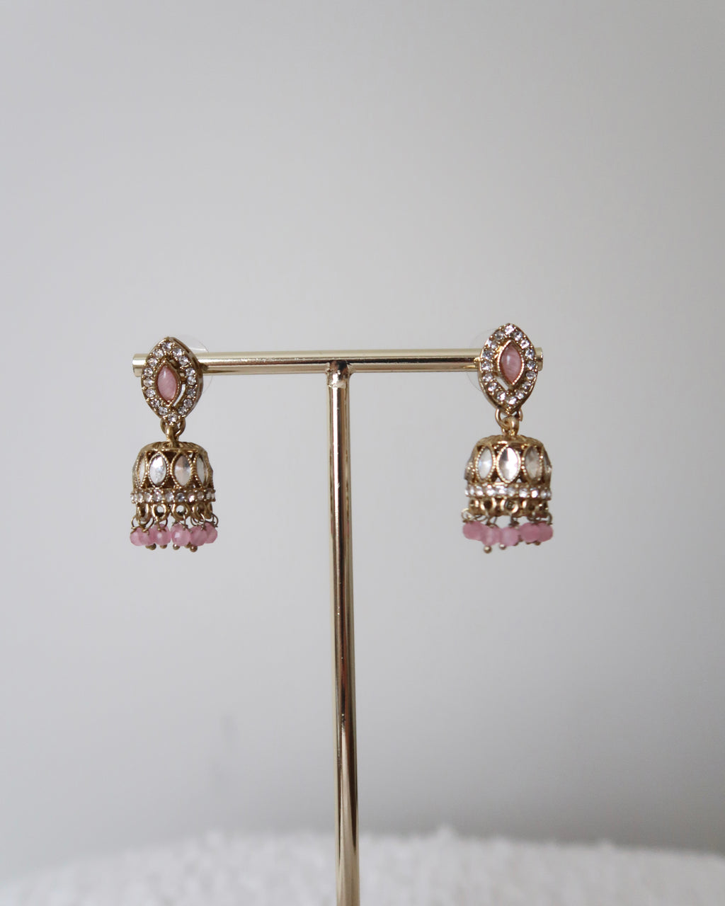 Afsana Jhumkis | Baby Pink