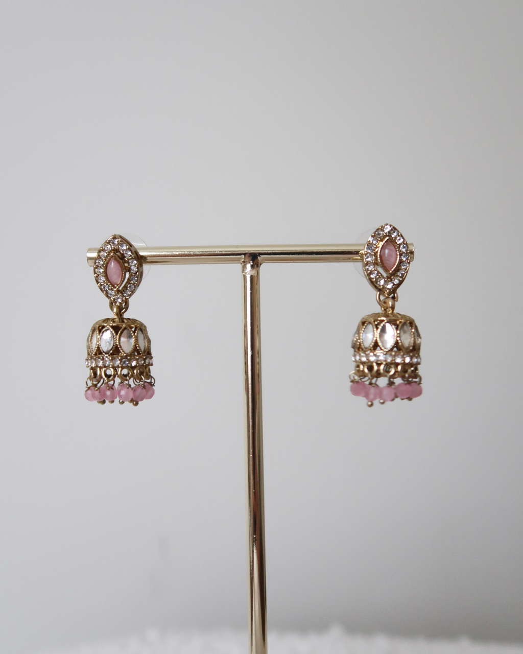 Afsana Jhumkis | Baby Pink