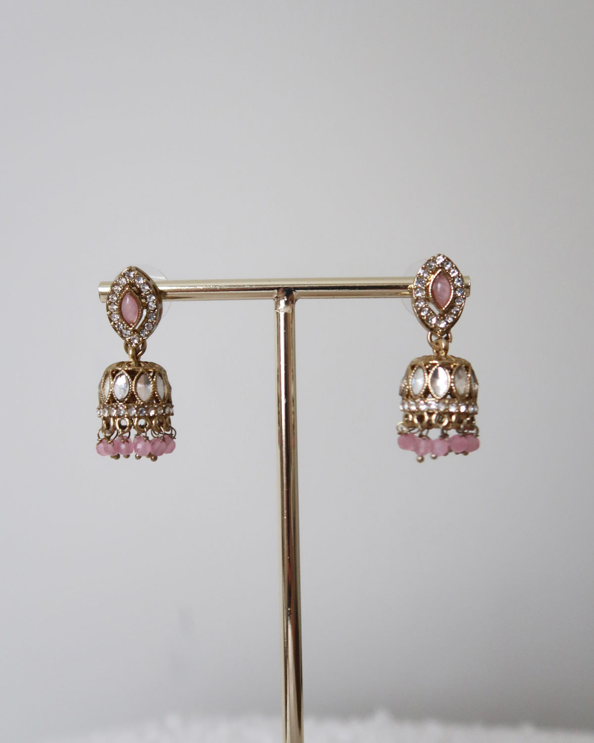 Afsana Jhumkis | Baby Pink