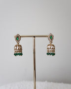 Afsana Jhumkis | Emerald Green
