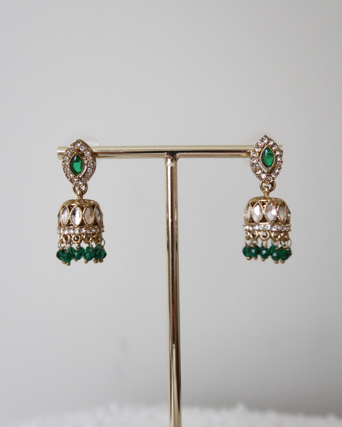 Afsana Jhumkis | Emerald Green