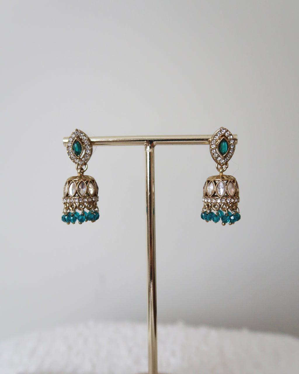 Afsana Jhumkis | Teal