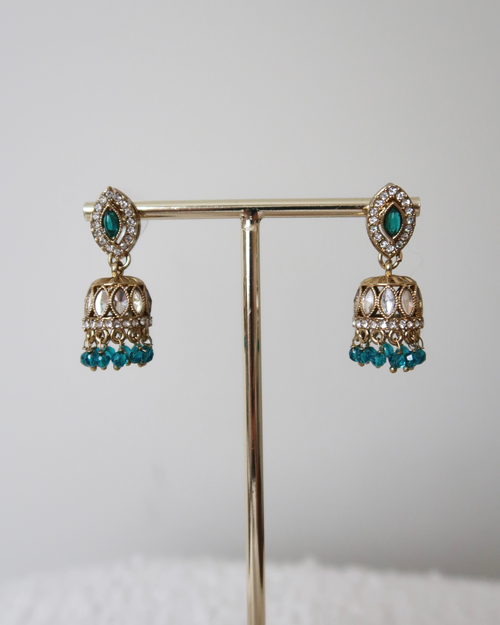 Afsana Jhumkis | Teal