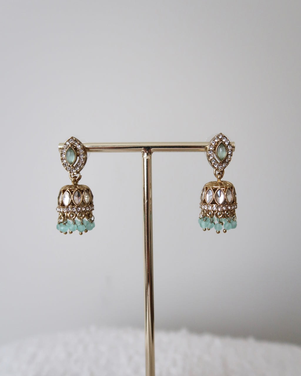 Afsana Jhumkis | Mint Green