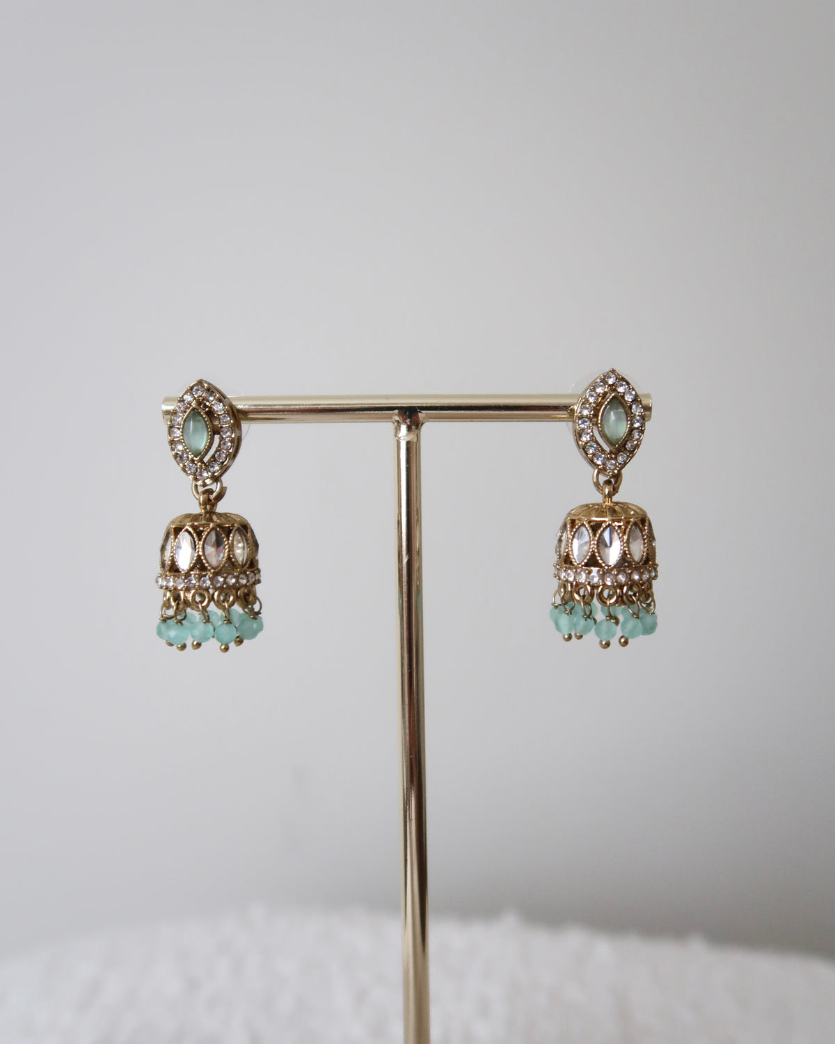 Afsana Jhumkis | Mint Green