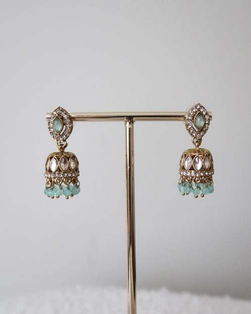 Afsana Jhumkis | Mint Green