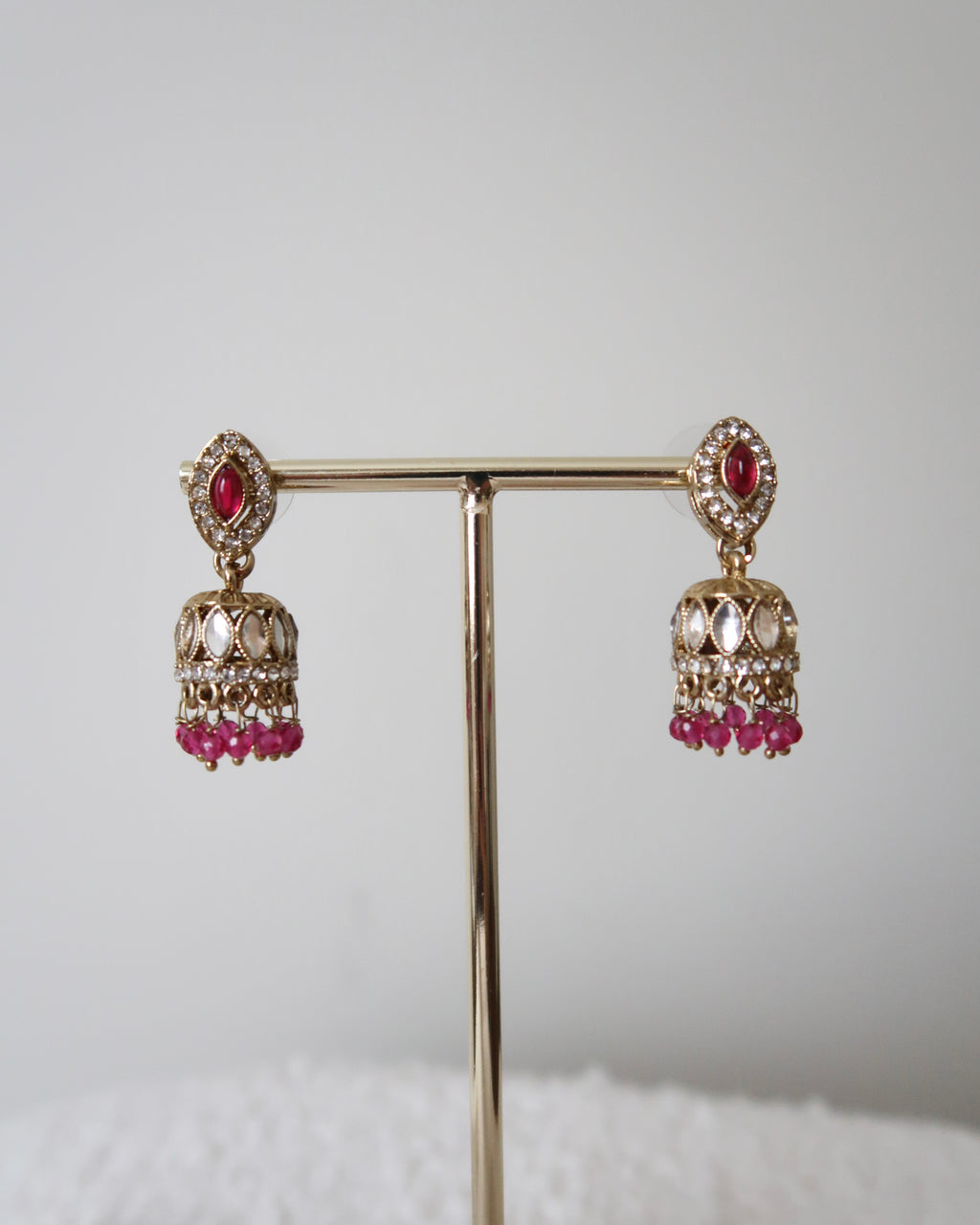 Afsana Jhumkis | Hot Pink