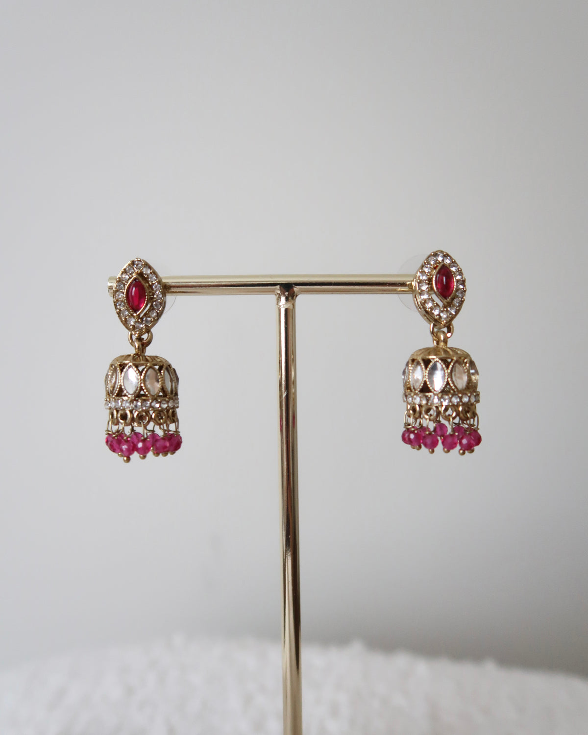 Afsana Jhumkis | Hot Pink