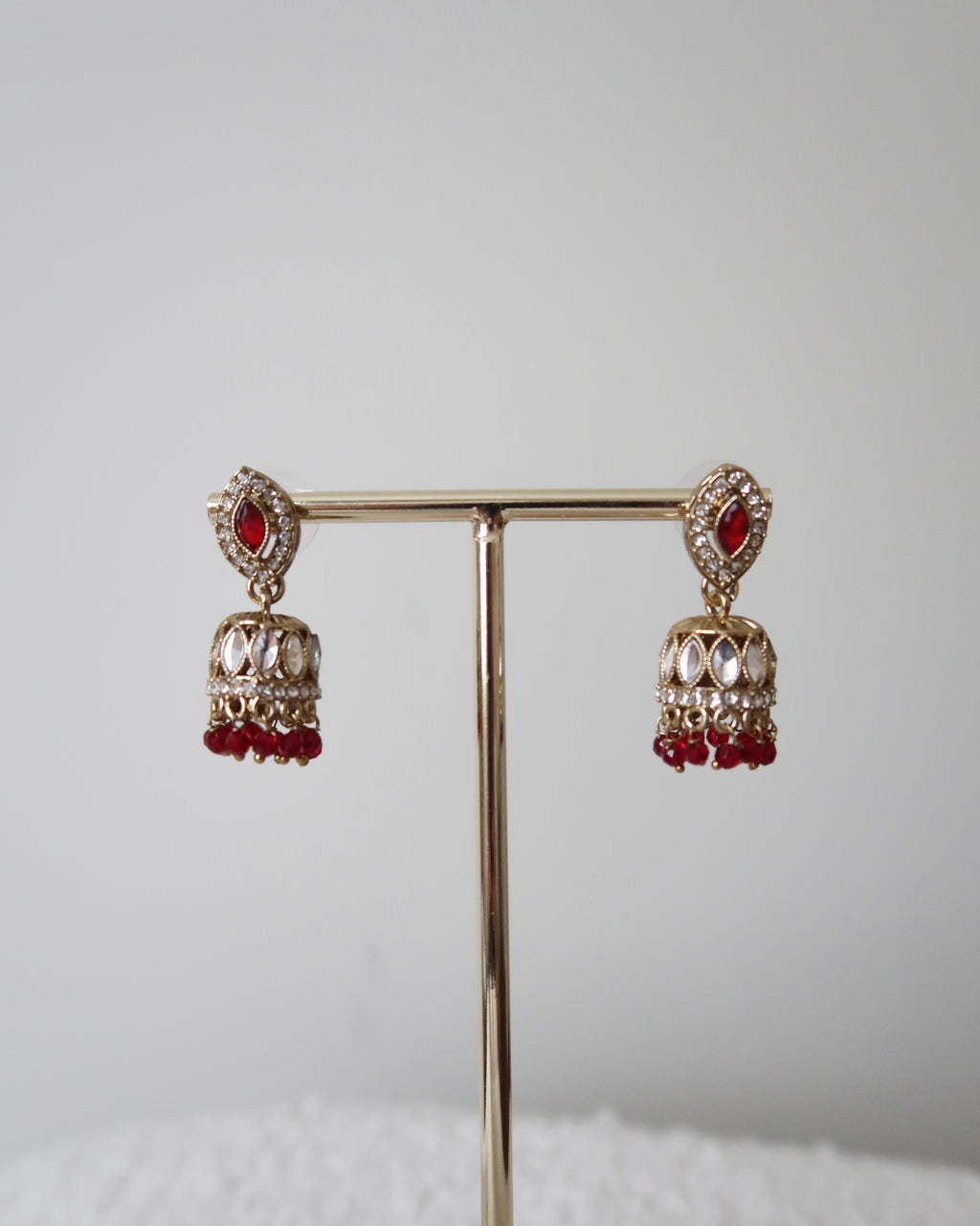 Afsana Jhumkis | Maroon