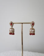 Afsana Jhumkis | Maroon
