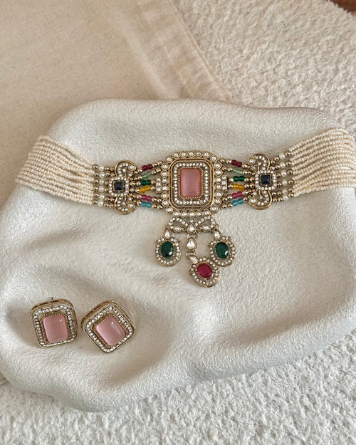 Aafiya Choker Set | Multi